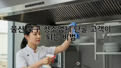 울산 북구 청소업체 단골 고객이 되는 비법 🤫✨