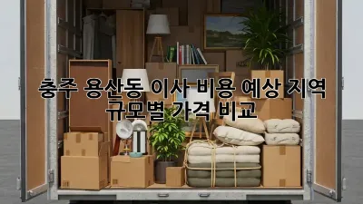 충주 용산동 이사 비용 예상: 지역, 규모별 가격 비교
