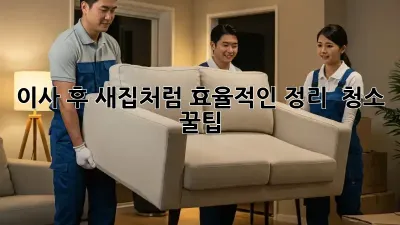 이사 후, 새집처럼! 효율적인 정리 & 청소 꿀팁 ✨